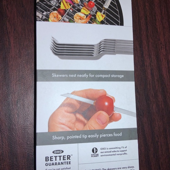 OXO Good Grips 6-Piece stainless steel Grilling Skewer Set New in box - Picture 4 of 4